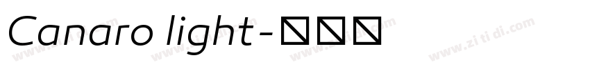 Canaro light字体转换
